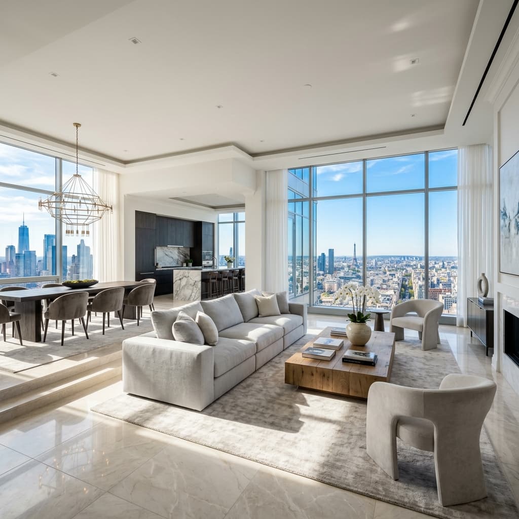 Luxury minimalist living room